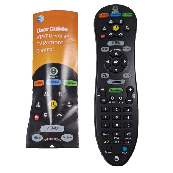 AT&T U-Verse S20-S1A Programmable TV Standard Remote Control with User Guide - Picture 1 of 3